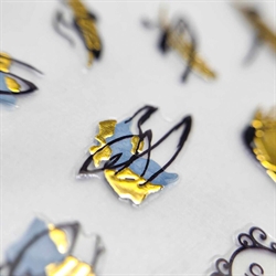 Abstrakt guld klistermærker, TH-1115, GNB